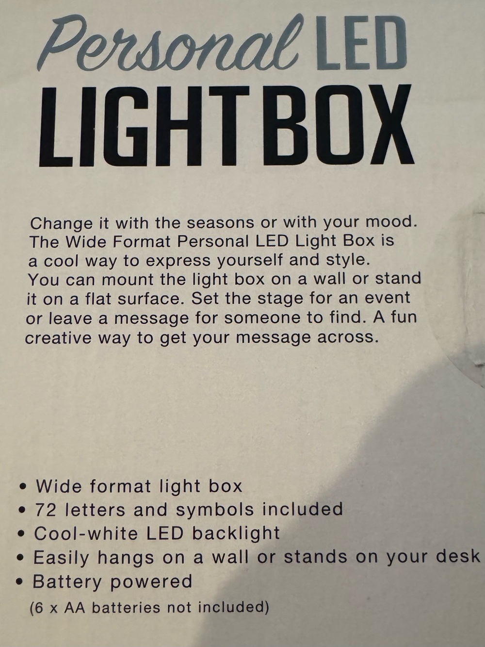 Personal LED Light Box - White - Picture 4 of 6